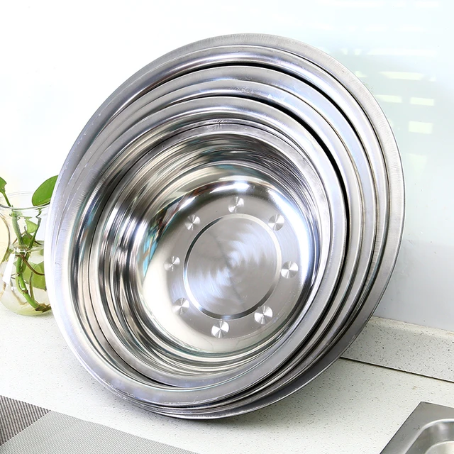 32cm Large Capacity 304 Stainless Steel Mixing Bowl For Kitchen Restaurant  Dinner Soup Salad Bowl Food Vegetable Container - Bowls - AliExpress