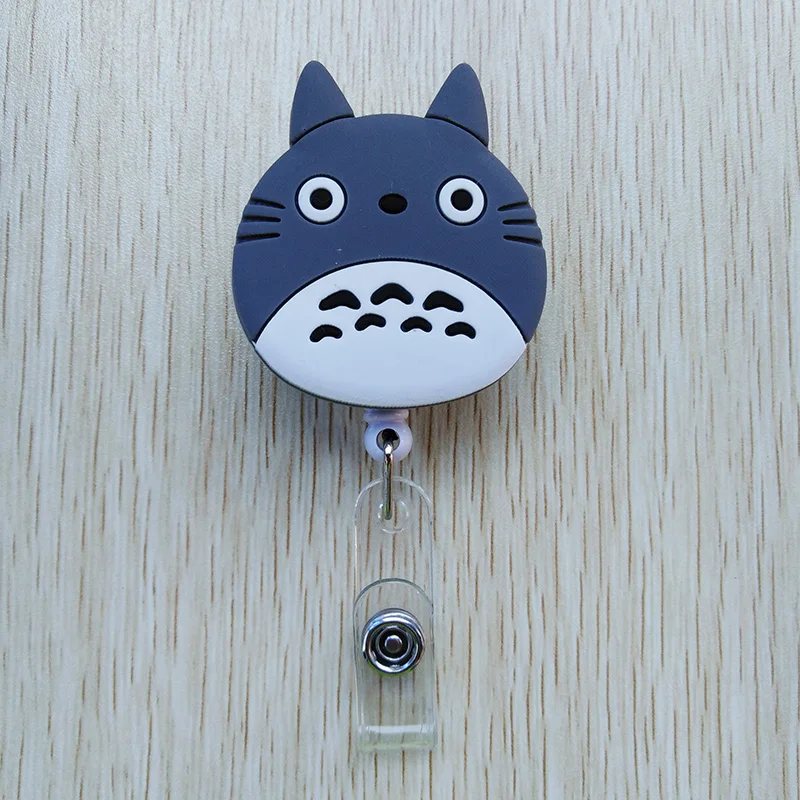 1pcs Silica gel lovely Cat For Telescopic Badge Reel Bus card student nurse ID Name Card 2018 new Badge Holder Office Supplies