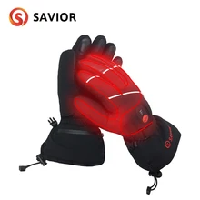 Спаситель перезаряжаемые батареи перчатки с подогревом использовать для катания на лыжах, зимней рыбалки, спорта на открытом воздухе, низкой температуры мужские кожаные перчатки женщин