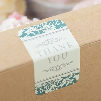

360 pcs/lot Baroque Style "Thank You" Self-adhesive Stickers Label Sticker DIY Hand Made Gift /Cake Paper Sticker