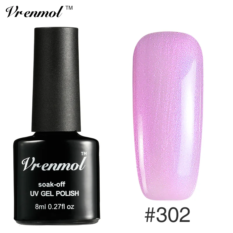 

Vrenmol Nail Gel Polish Pearl UV Soak off Pure Color sea shell colorful Gel varnish Pearl Effect Glitter Conch gel Lacquer