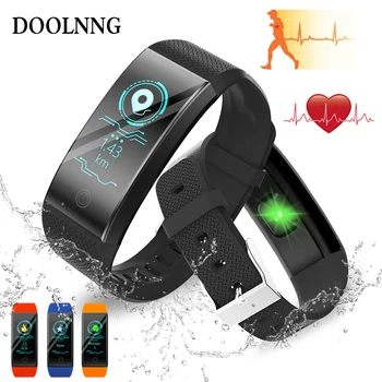 

Fitness Bracelet QW18 Smart Band Pedometer Bracelet Heart Rate Monitor IP68 Waterproof Tracker Intelligent Clock For