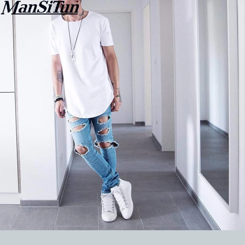 

2019 Summer Men Short Sleeve Extended Hip Hop T shirt Oversized Kpop Swag Clothes Men's Casual kanye west T Shirt