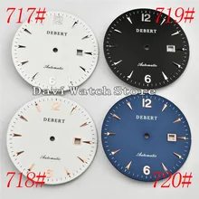 36,3 мм Белый Синий Черный Часы мужские циферблат fit Miyota 8205/8215/821A DG2813/3804