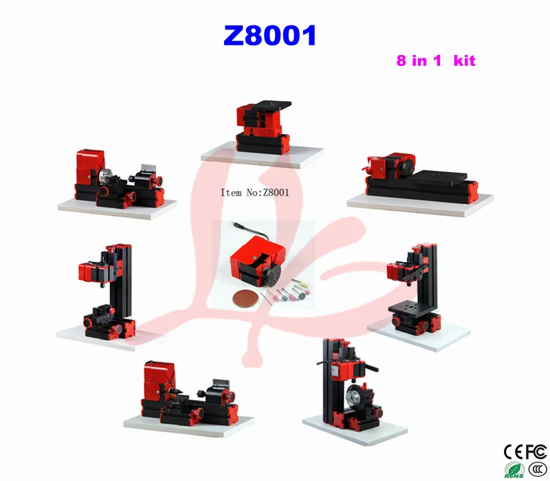 

Z8001 8 in 1 normal type lathe/24W,20000rpm mini lathe machine