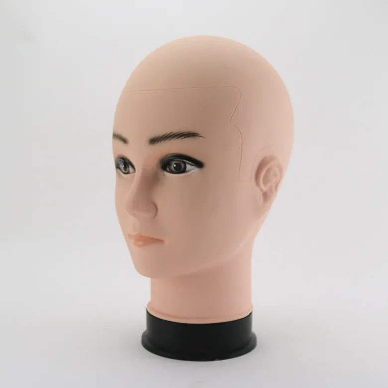 

CAMMITEVER 58cm Circumference Men PVC Mannequin Manikin Head Model Hat Display Stand