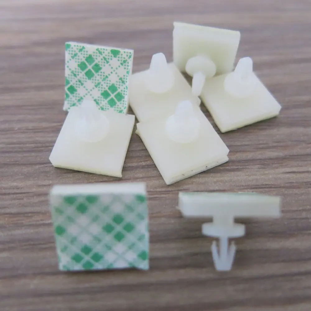 50pcs Nylon Plastic ARE 9 stick on Self adhesive PCB Spacer Standoff 3mm Hole support Locking