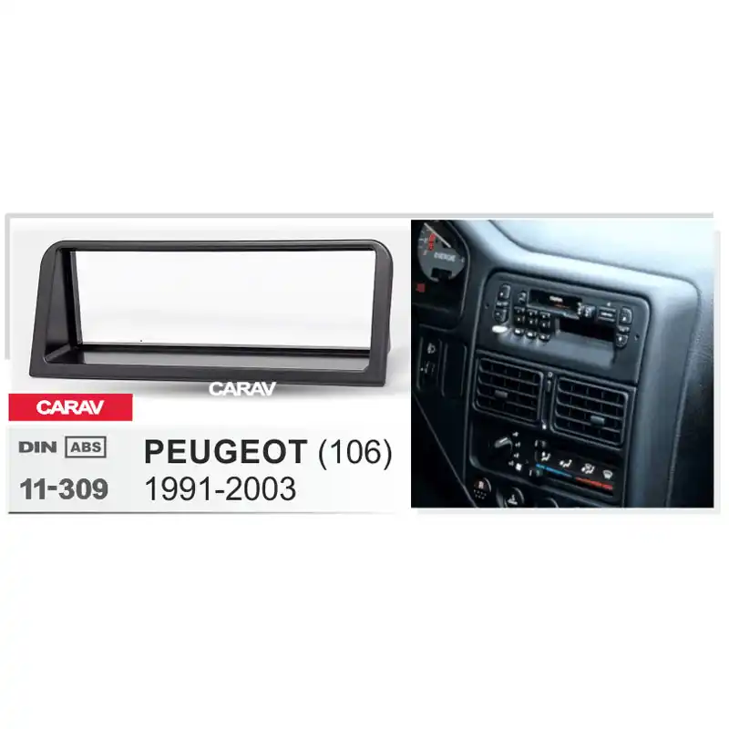FP-04-01 RHD Voiture CD Stéréo aponévrose fascia panel Adaptateur pour Peugeot 306 1993-2001