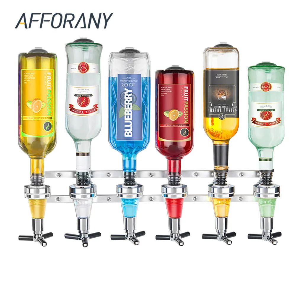 

New Wall Mounted 6-station Liquor Bar Butler Wine Dispenser Machine Drinking Soda Pourer Home Bar Tools For Beer Soda Coke Fizzy