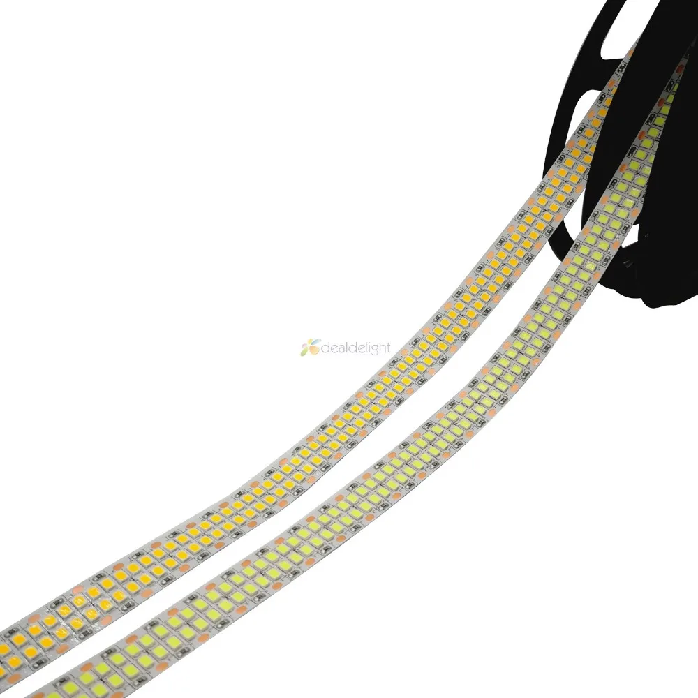 Светодиодный прожектор 5 м 2835 SMD 480/м гибкая двухрядная Светодиодная лента 12 В
