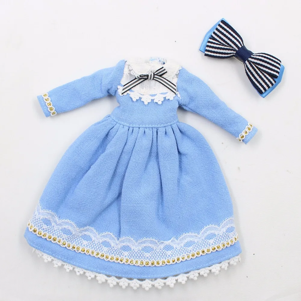 ICY DBS Blyth кукла синее платье с головным убором элегантная игрушечная одежда|dress for