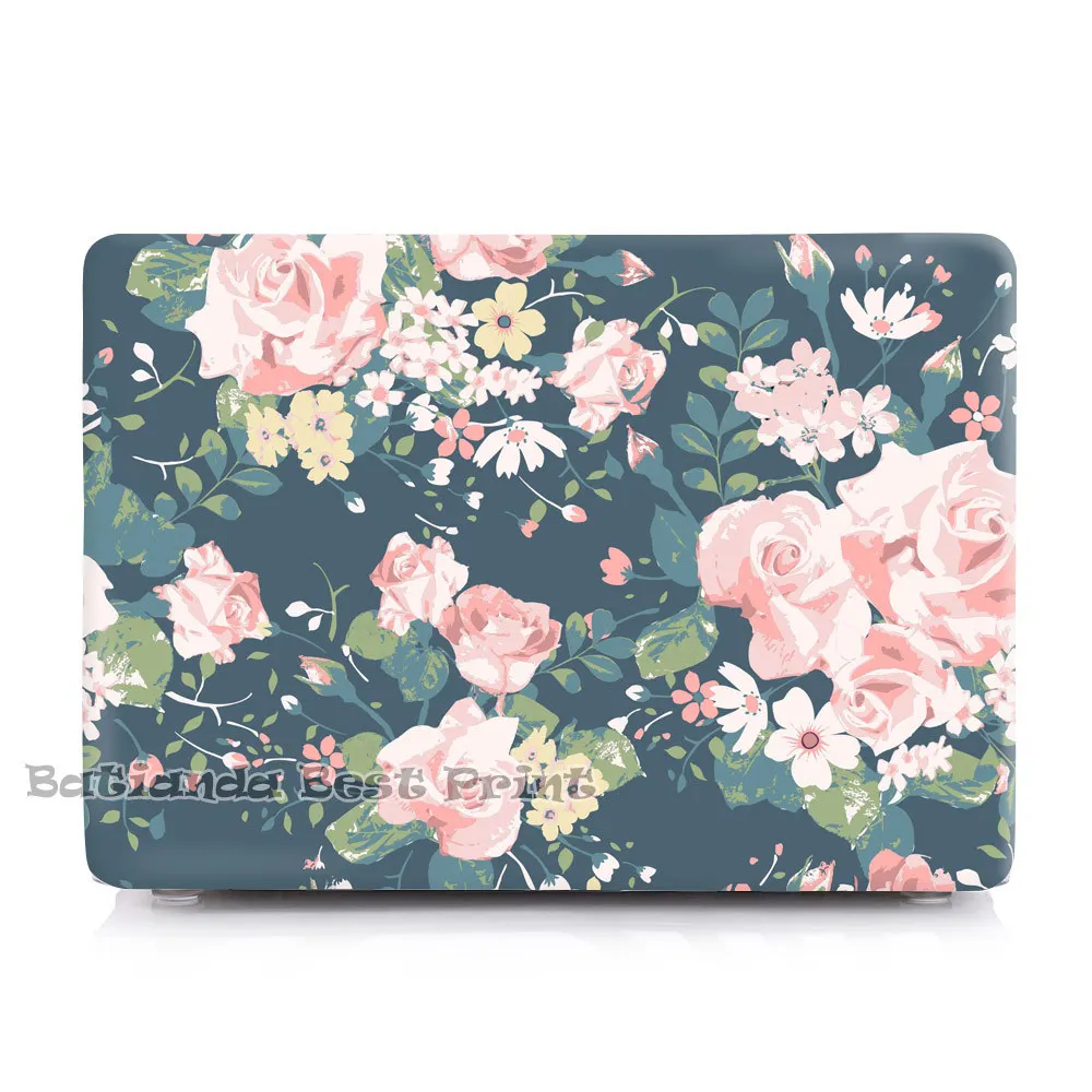 Floral Print Case Cover for MacBook Air 13 11, Rural wind protectiver