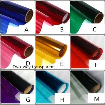 

80X100cm wide Multicolour foil window glass stickers sun shade glass paper translucidus transparent two-way decoration film