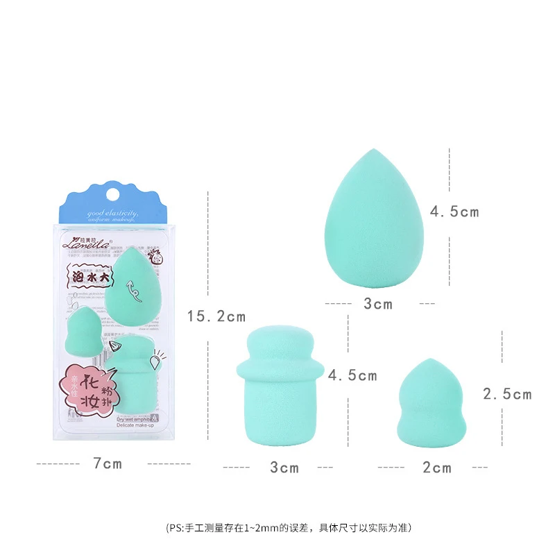 

3pcs/pcak Konjac Sponge Face Cleansing Make Up Sponge soft cosmetic puff Makeup Powder Puff Makeup Sponges For Beauty tool