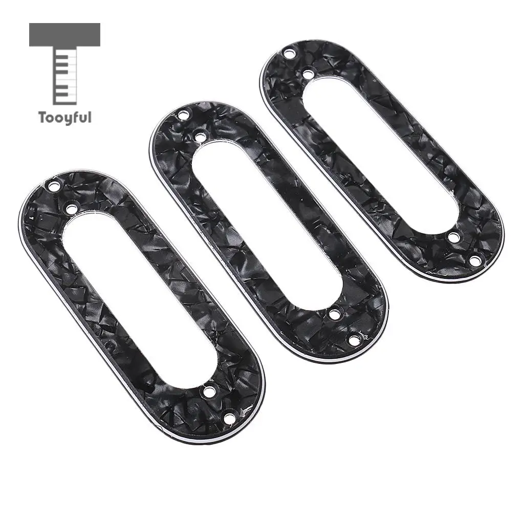 Tooyful 3 Pieces Guitar Single Coil Pickup Mounting Ring for Electric Guitar Parts Accessories