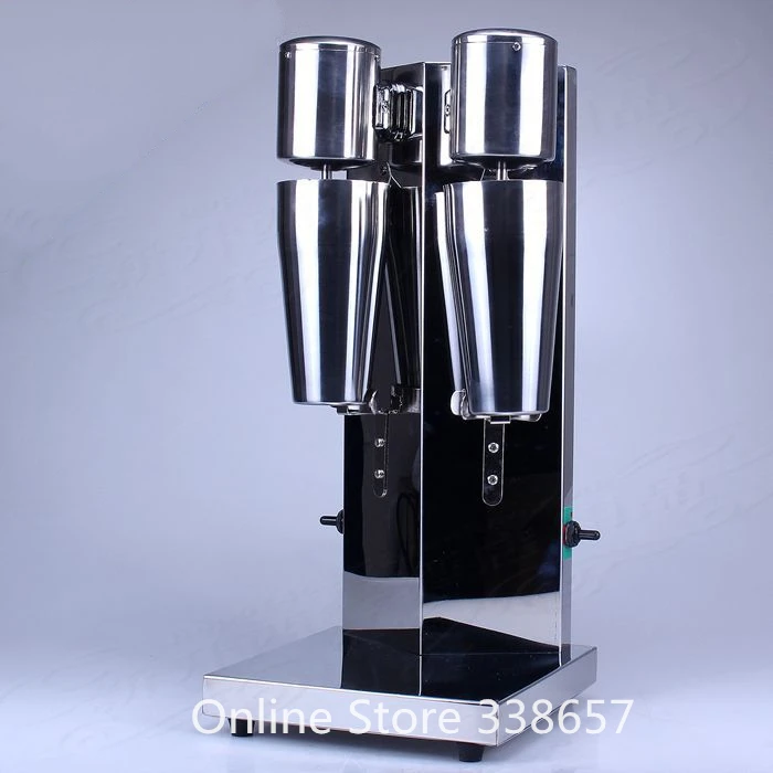 

220V/ 110V Commercial Double Head Stainless Steel Milk Shake Machine Mixer Blender Milk Foam Frothers Maker
