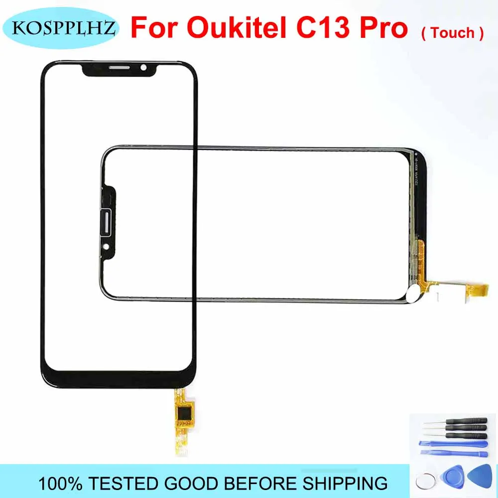 KOSPPLHZ черный 6 18 дюймов для OUKITEL C13 PRO сенсорный экран дигитайзер стеклянная панель
