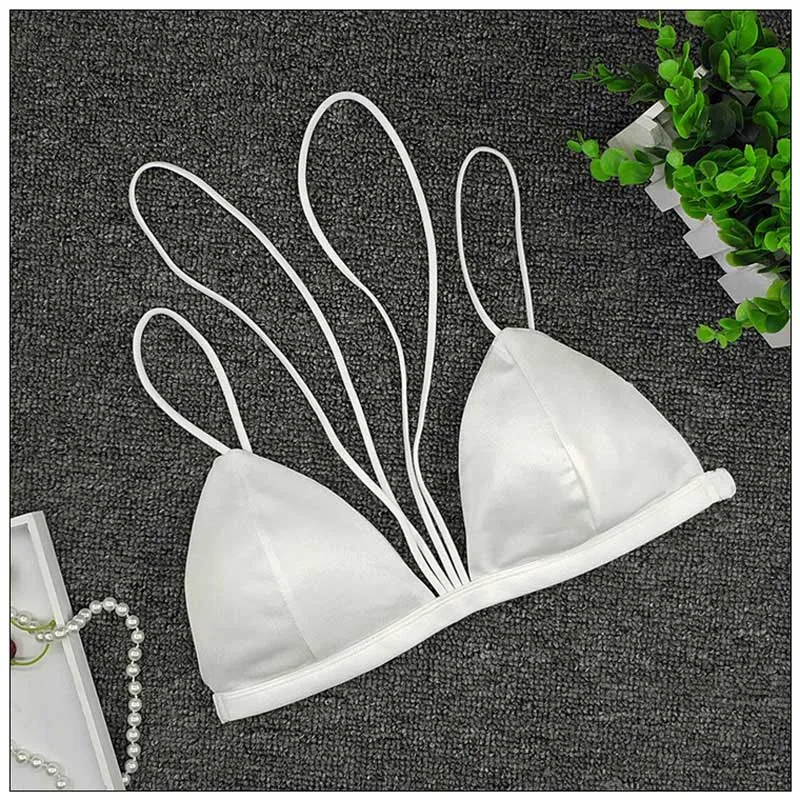 Soft Smooth White Silk Bralette Comfortable Wireless Women Bra Triangle Lace Bralette Free Brassiere Sexy Ladies Bra For Women (9)