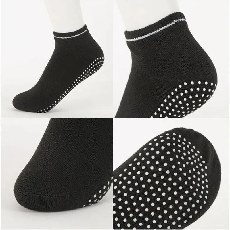 1 Pair Yoga Socks Women Anti slip Silicone Pilates Ballet Socks Gym Fitness Sport Socks Cotton Breathable Elasticity Socks