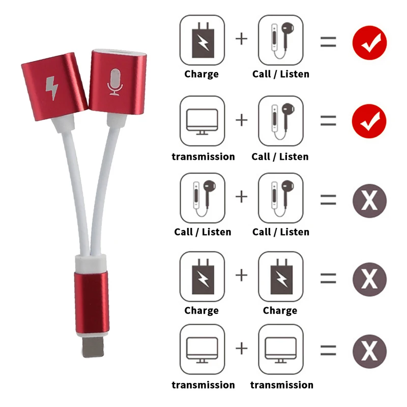 4 в 1 Наушники& адаптер для зарядного устройства для Порты и разъёмы слушать для прослушивания музыки и звонков преобразователь зарядки Порты и разъёмы для iPhone X, 8, 7 плюс XS XR MAX