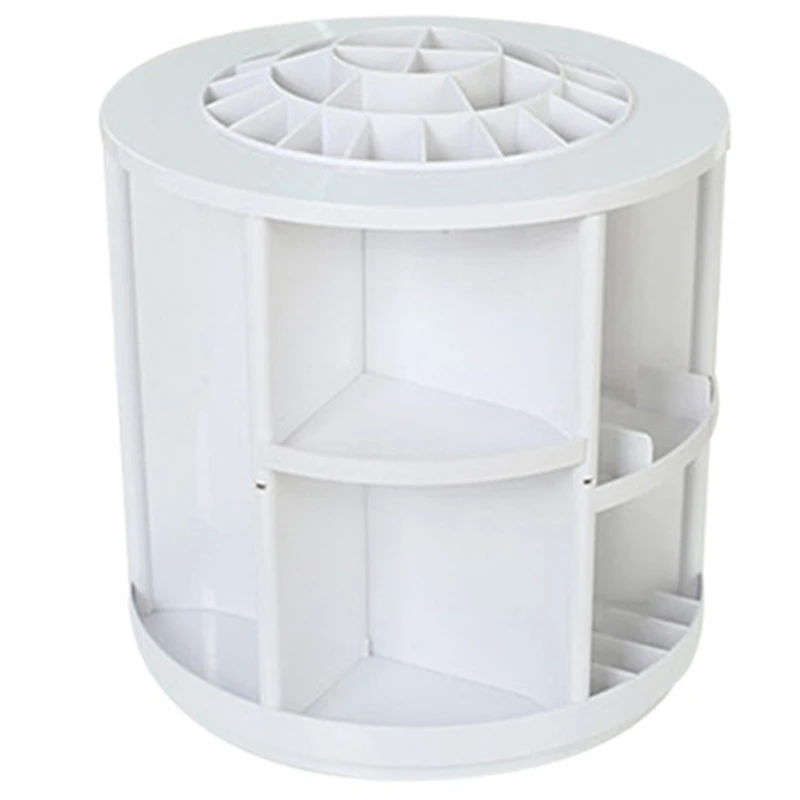 

360 Degree Rotating Cosmetic Organizers Round Makeup Storage Holders Big Capacity Cosmetic Shelf Box
