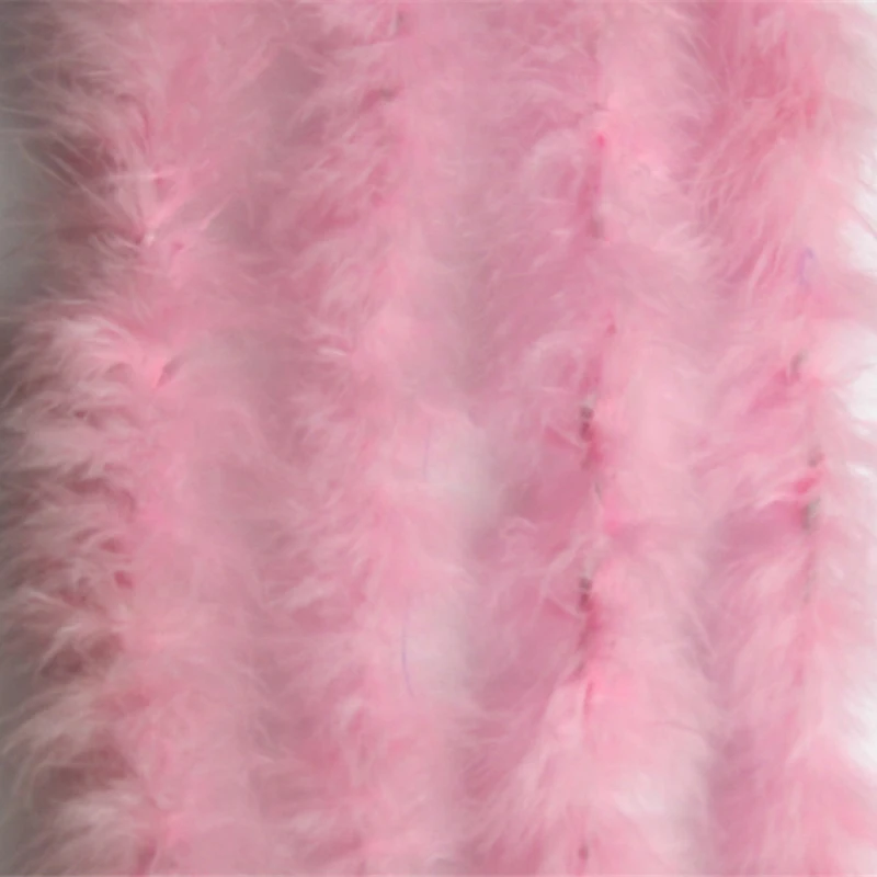 2M Turkey Feather String Ribbons Swansdown Fur Trimming Soft Fluffy Trim Home Party Decoration ribbon decoration 1pcs