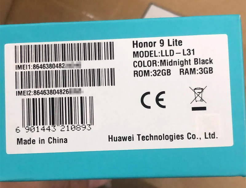 Глобальная версия Honor 9 Lite 3G 32G 5 65 &quotOcta Core 2160*1080P мобильный телефон 4 * камеры 3000 мАч