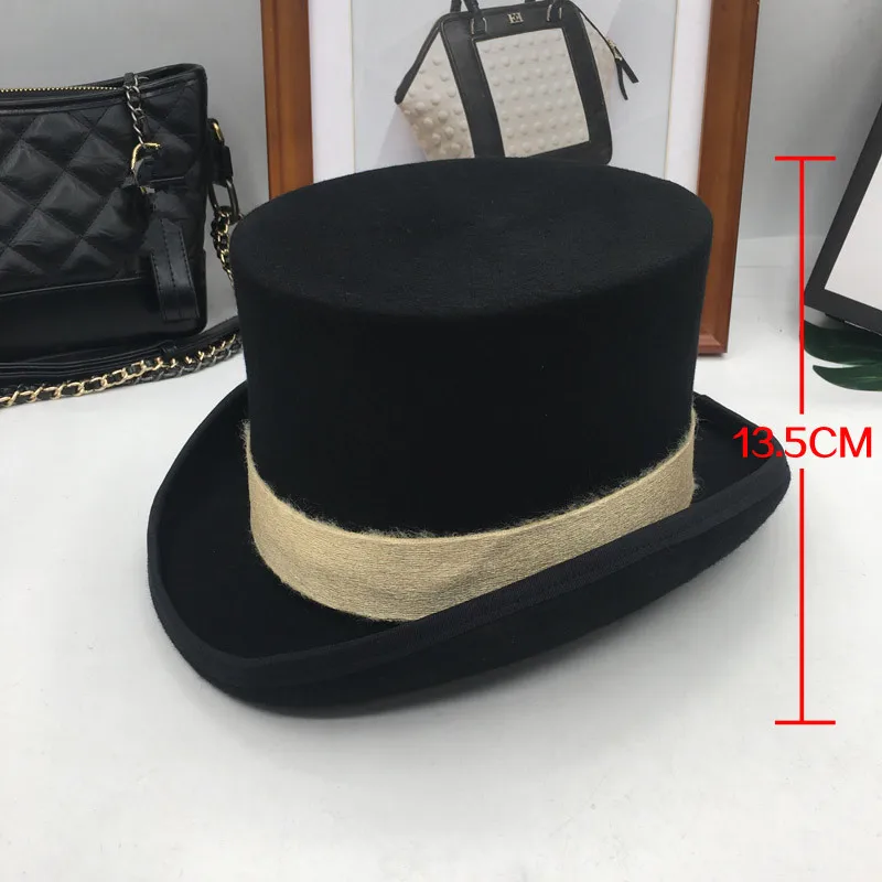 British wind in Europe and the gentleman cap stage performance top hat retro fashion and personality President hat cap 4 British wind in Europe and the gentleman cap stage performance top hat retro fashion and personality President hat cap 4