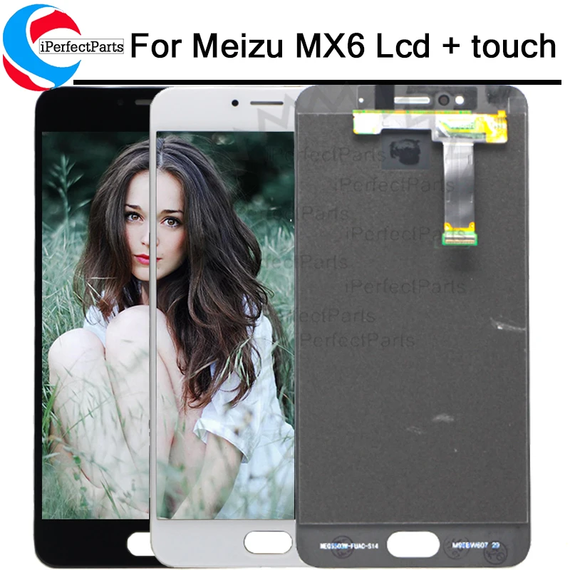 

NEW lcd For Meizu MX6 LCD screen display+ Touch Digitizer with frame 5.5'' 1920*1080 For meizu mx6 white/black Free shipping