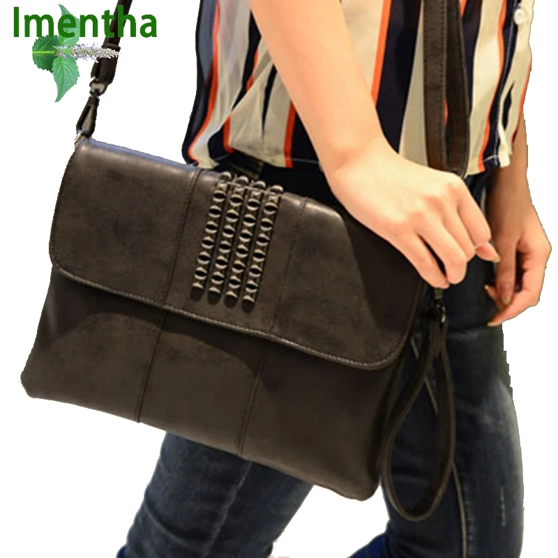 

rivet women shoulder bags female women messenger bags crossbody bags for women purses and handbags stud women leather handbags