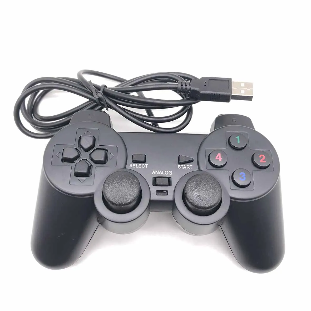 Проводной контроллер геймпад джойстик игровой для Sony PS2 порт USB Ударная вибрация