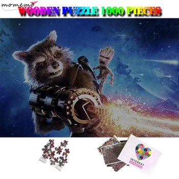 

MOMEMO Rocket Raccoon and Groot Adults 1000 Pieces Puzzle Movie Pattern Wooden Jigsaw Puzzles Customized 1000 Piece Puzzles Toys