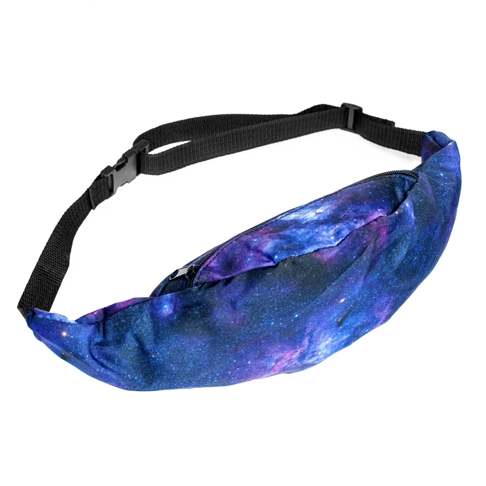 

ABDB 3D Print Money Pouch Fanny Pack Multi-functional Pocket Bolso Travel Waist Bag Belt Camera Waist Bags