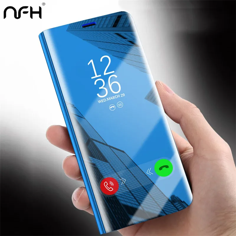Mirror View Case For Huawei P30 Pro P20 Mate 20 Lite Nova 4e 3i Leather Cover On the For Honor 8X 9 i 10 lite 7A Pro Case