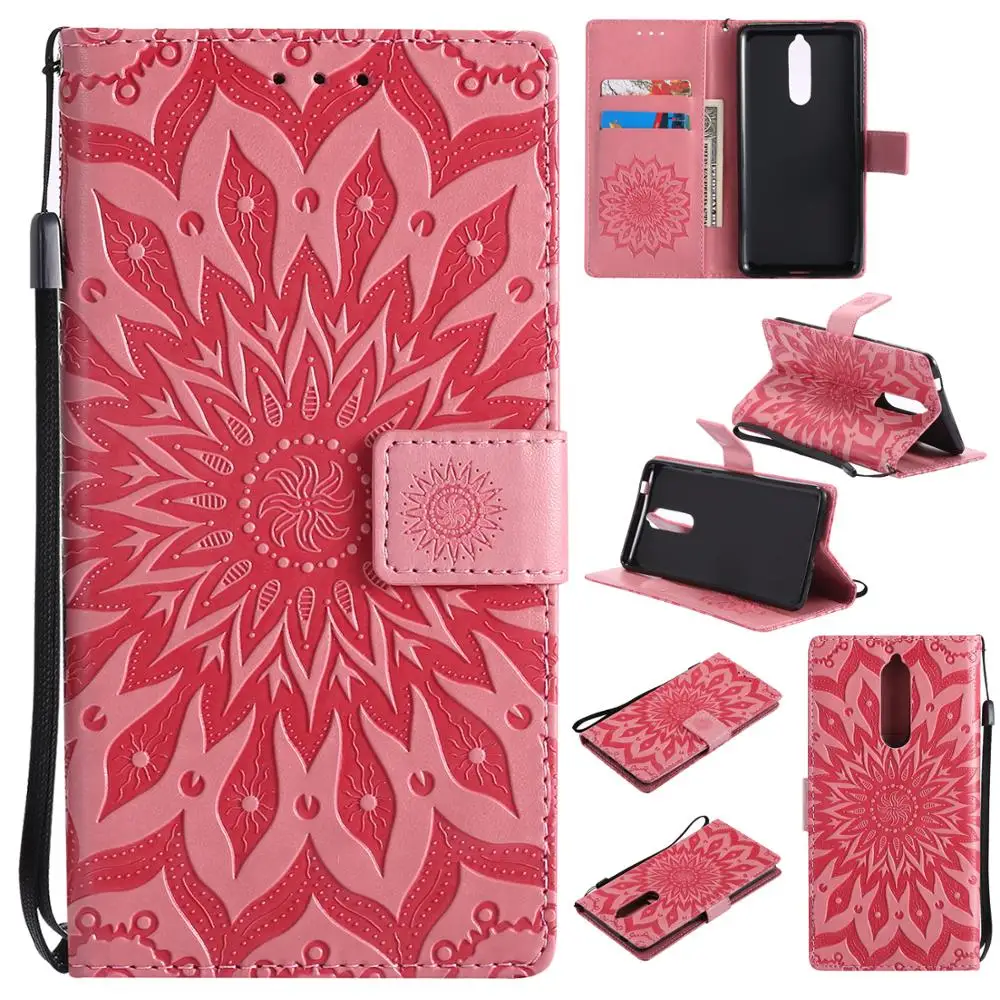 

SsHhUu For Nokia 3 5 6 8 Nokia N635 N550 N640 N950 N650 N3310 Nokia 9 Wallet Flip Cover Leather Cover Mandala Flower Wallet