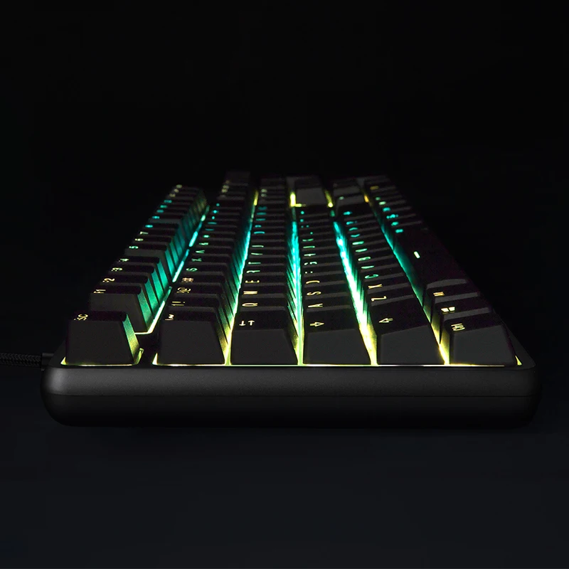 Goedkoop Rusland sticker Originele Xiao mi mi mechanische ga Mi Ng toetsenbord 104 toetsen Led rgb Backlight USB BEDRADE Legering TOETSENBORD voor Overwatch