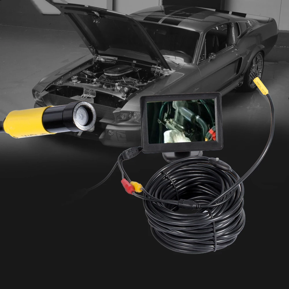JINGLESZCN AV, камера-эндоскоп 5,5 мм объектив адаптер длиной 1 м/5 м/10 м/15 м/20 м Длина 12V Мини NTSC Водонепроницаемый Инспекционная камера-бороскоп змея трубы