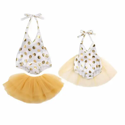 

2019 Brand Summer Infant Baby Girl First 1st Birthday Outfit Skirt 2pcs Cake Smash Party Set Baby Girl Clothes