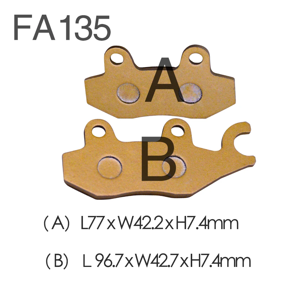 

ATV Brake Pads Brake Spare Parts For BAROSSA QUADS 170 Cheetah/Magna Quarterback 250 Front Rear Motorcycle Brake Pads Set