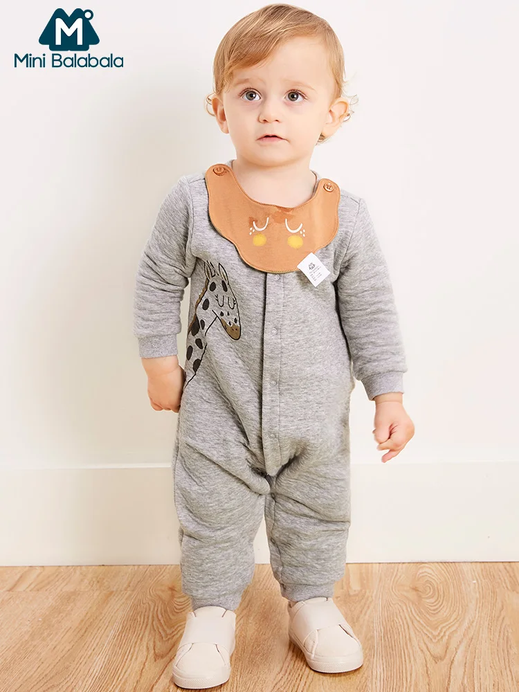 

Mini Balabala Baby Giraffe Graphic Jumpsuit Newborn Infant Baby Boys Girls Soft Cotton Printed Romper One-Piece Clothes Clothing