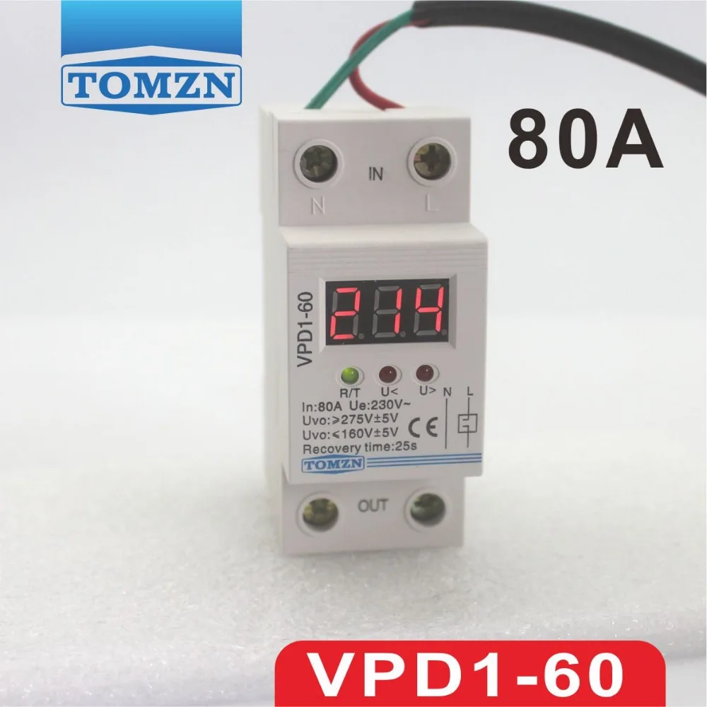 Buy 80A 220V automatic reconnect over voltage and under voltage protection