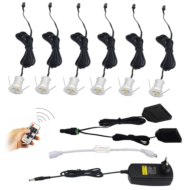 Aiboo 12V Mini LED Recessed Downlights Kit with Wireless RF Remote