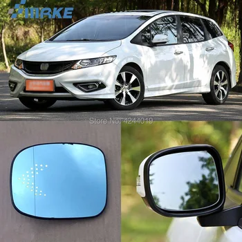 

smRKE For Honda Jade Car Rearview Mirror Wide Angle Hyperbola Blue Mirror Arrow LED Turning Signal Lights