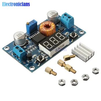 

XL4015 5A High Power 75W DC-DC adjustable Step-Down Module+LED Voltmeter Power Supply Module 4.0-38V to 1.25V-36V DIY Step Down