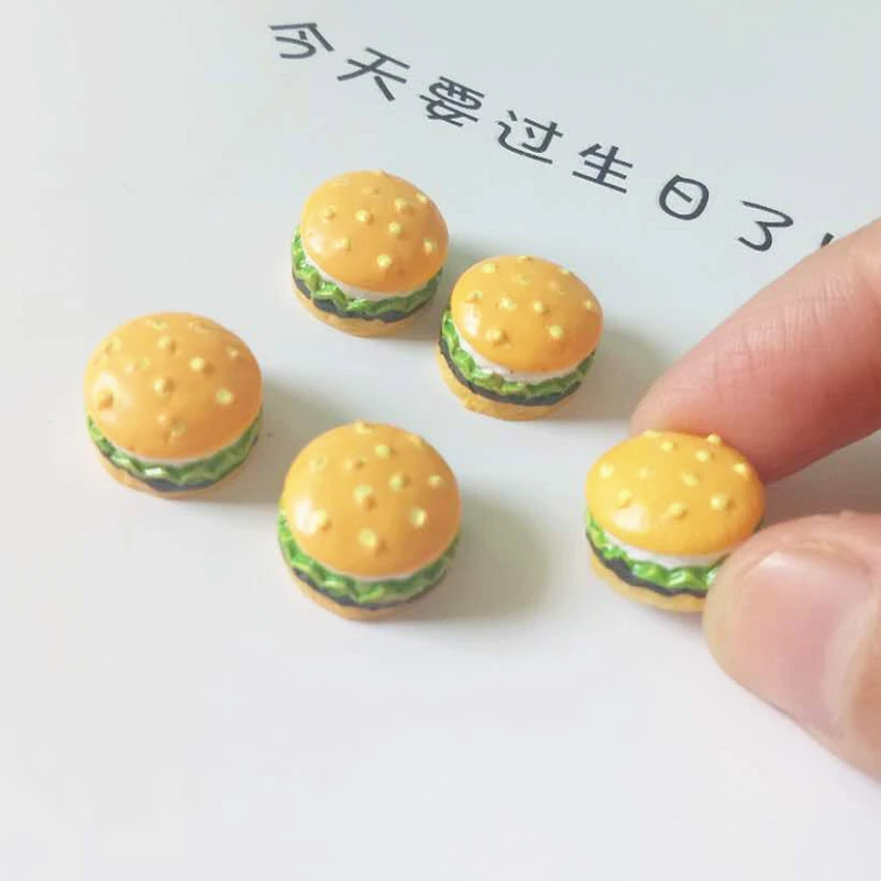 Hamburger flatback resin