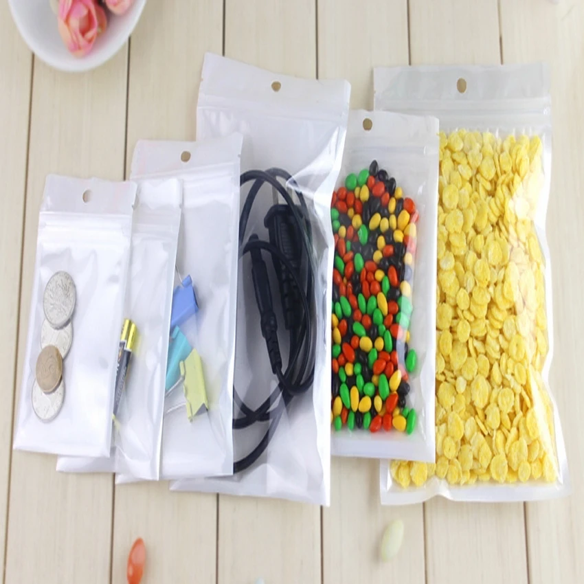 Buy 200pcs/lot Small 9sizes White/Clear Reclosable