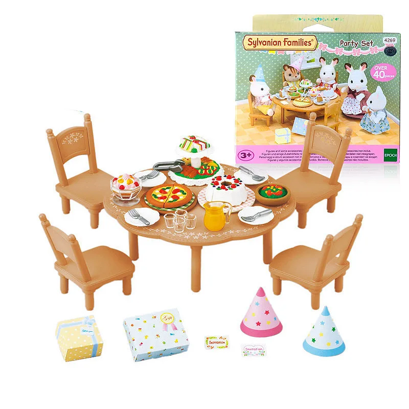 Sylvanian Families кукольный домик мебель сцены Аксессуары Набор для вечеринок без фигурки Новинка#4269 - Цвет: 4269