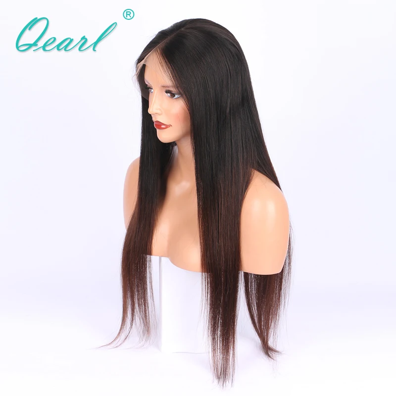 Qearl 150% плотность Remy Омбре человеческие волосы кружева передние парики