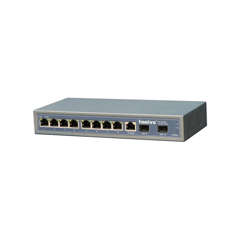 8 Порты и разъёмы 10/100/1000M Gigabit Ethernet-коммутатор управляемый коммутатор с 8 Порты и разъёмы 1000 м Rj45 2 Порты и разъёмы 1000M SFP волокно