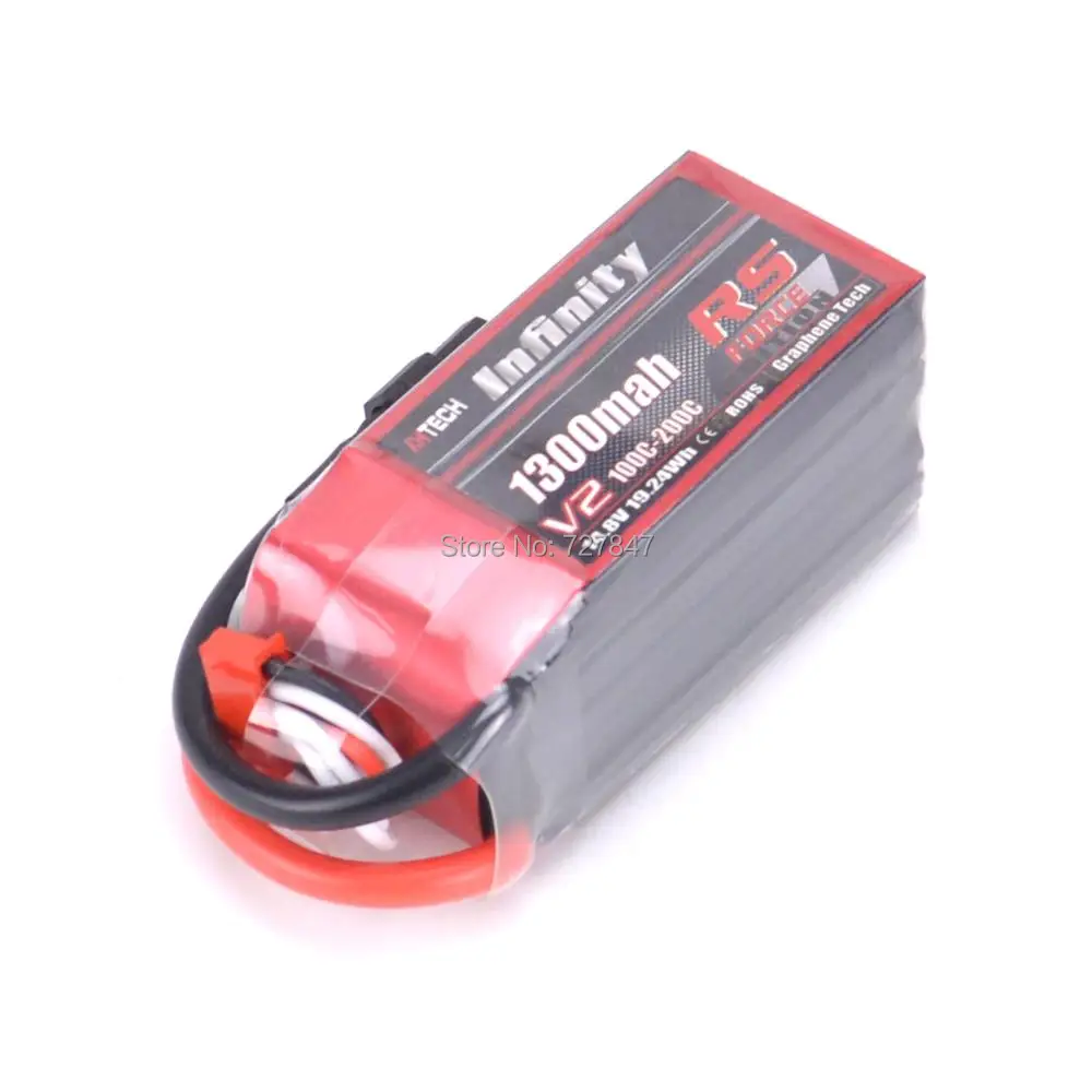 

Rechargeable Li-po Battery For Infinity 1300mah 100C-200C 4S1P 14.8V RS FORCE EDITION RC Quadcopter Batteries